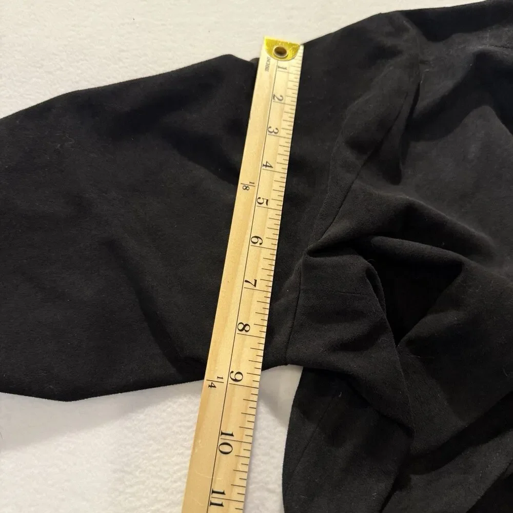 Goth Witchy Faux Suede Lace Up Corset Back Handkerchief Hem Jacket 1X